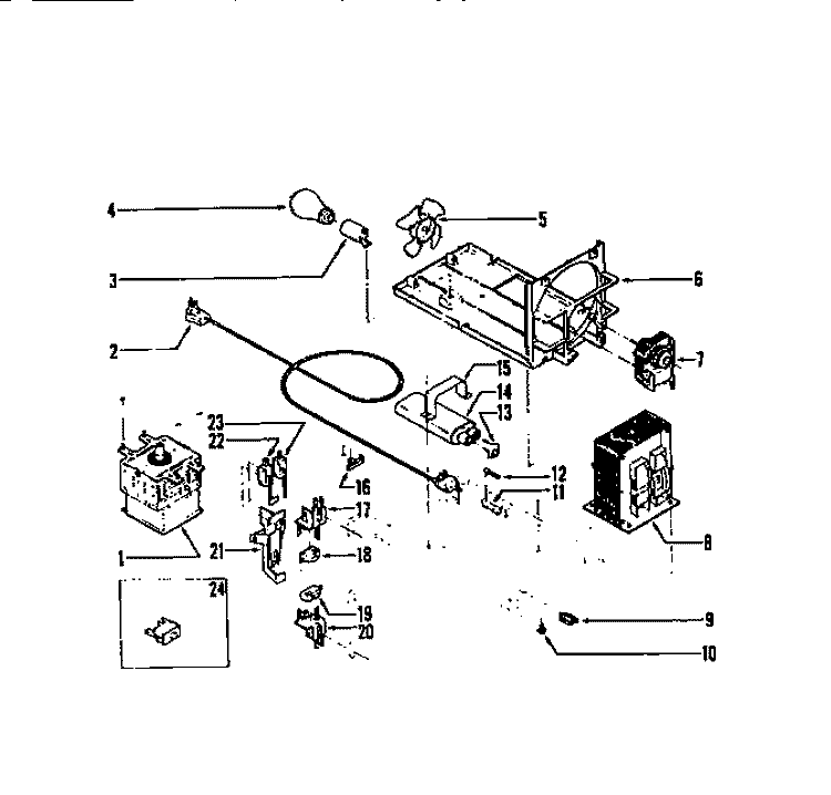 POWER CONTROL Diagram and Parts List for 56-4884-10-01  Tappan Microwave