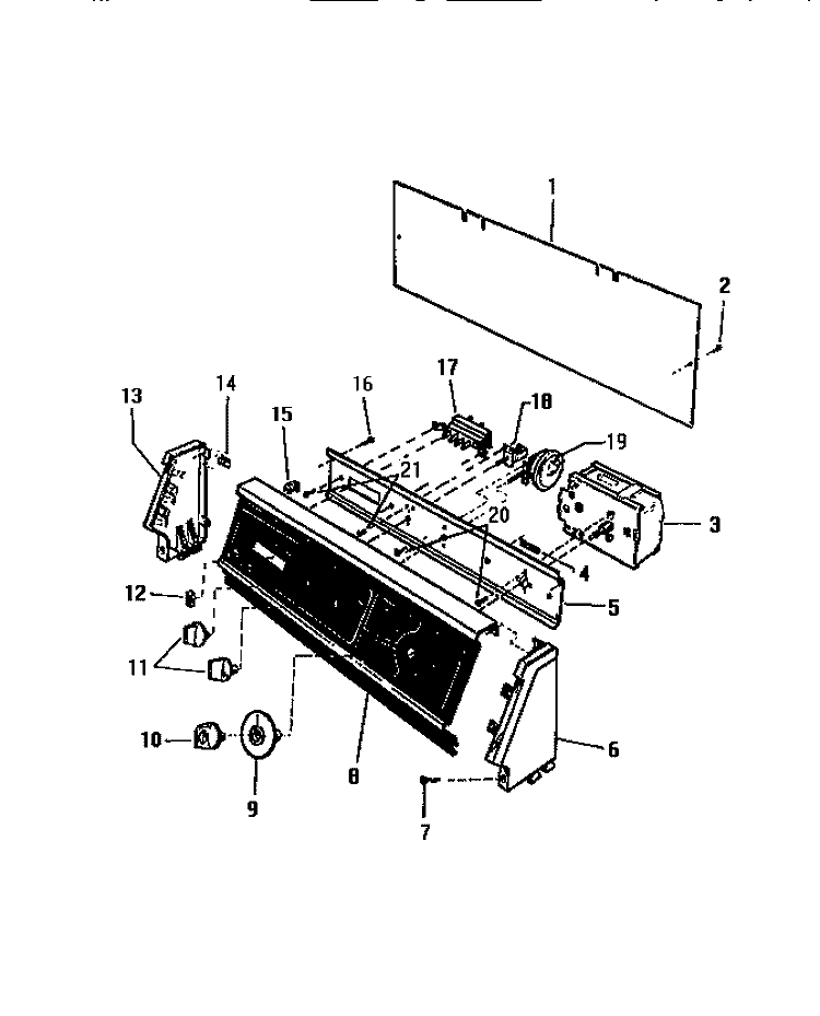 CONSOLE & CONTROLS Diagram and Parts List for LT800JXF1  Frigidaire Washer