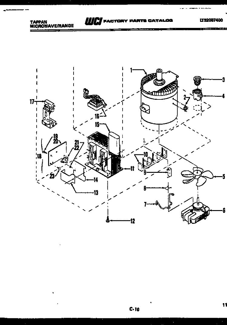 POWER CONTROL Diagram and Parts List for 77-4957-66-01  Tappan Range