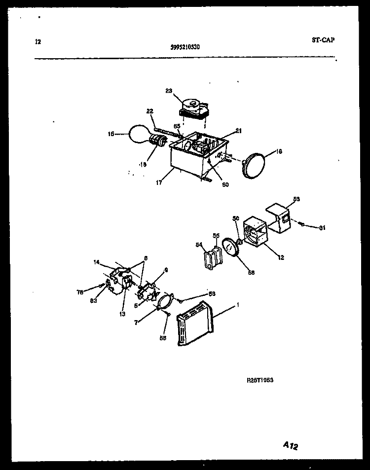 REFRIGERATOR CONTROL ASSEMBLY, DAMP Diagram and Parts List for FSK190JN1D  Kelvinator Refrigerator