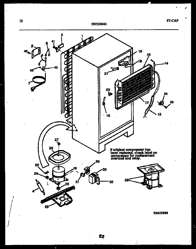 SYSTEM AND AUTOMATIC DEFROST PARTS Diagram and Parts List for ATL/ATN130WK1  Frigidaire Refrigerator