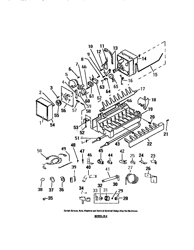IK - 4 AUTOMATIC ICE MAKER Diagram and Parts List for FPCI21TMH3  Frigidaire Refrigerator
