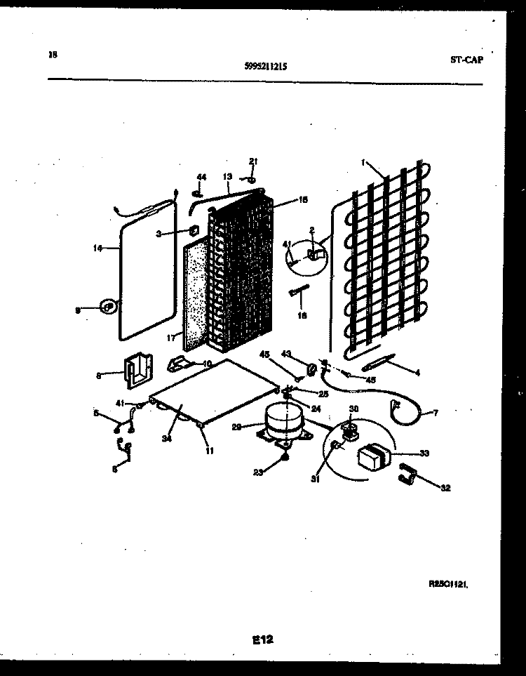 SYSTEM AND AUTOMATIC DEFROST PARTS Diagram and Parts List for RS249NCD0  Frigidaire Refrigerator