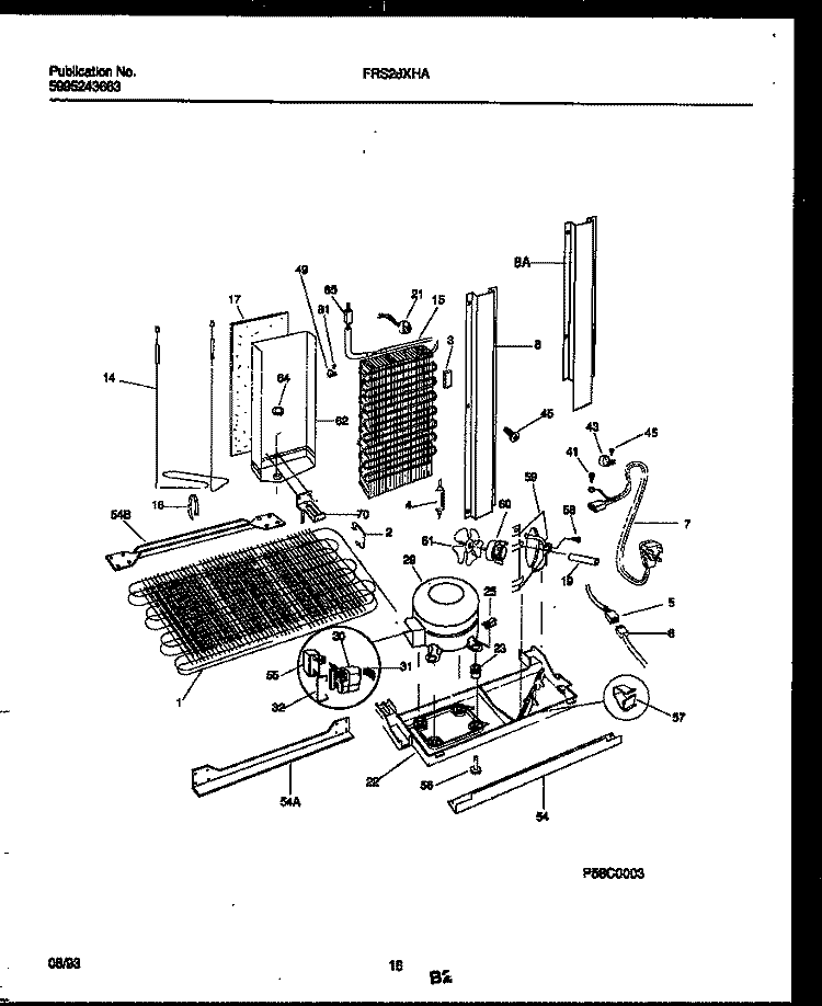 SYSTEM AND AUTOMATIC DEFROST PARTS Diagram and Parts List for FRS28XHAB0  Frigidaire Refrigerator