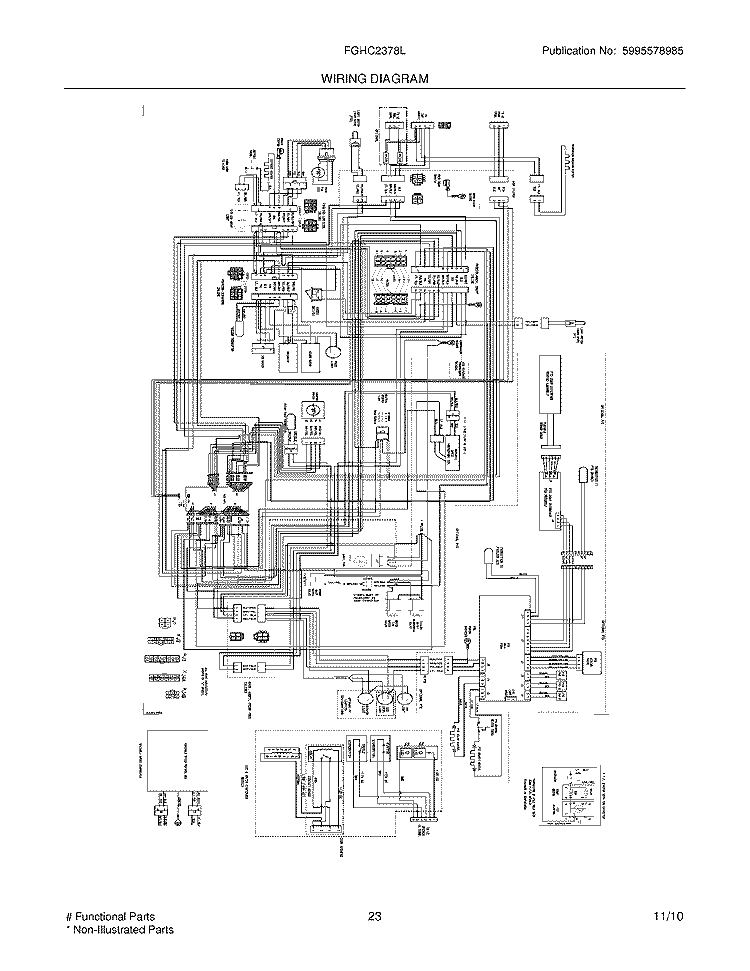 WIRING DIAGRAM Diagram and Parts List for FGHC2378LE1  Frigidaire Refrigerator