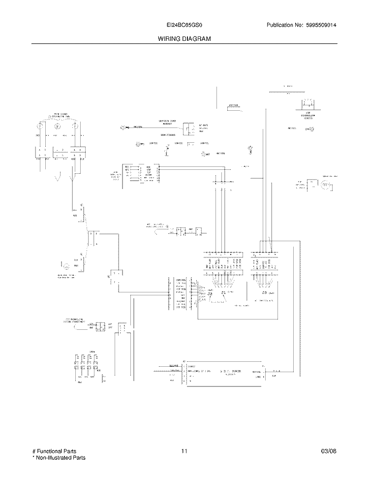 WIRING DIAGRAM Diagram and Parts List for EI24BC65GS0  Electrolux Wine and Beverage Cooler