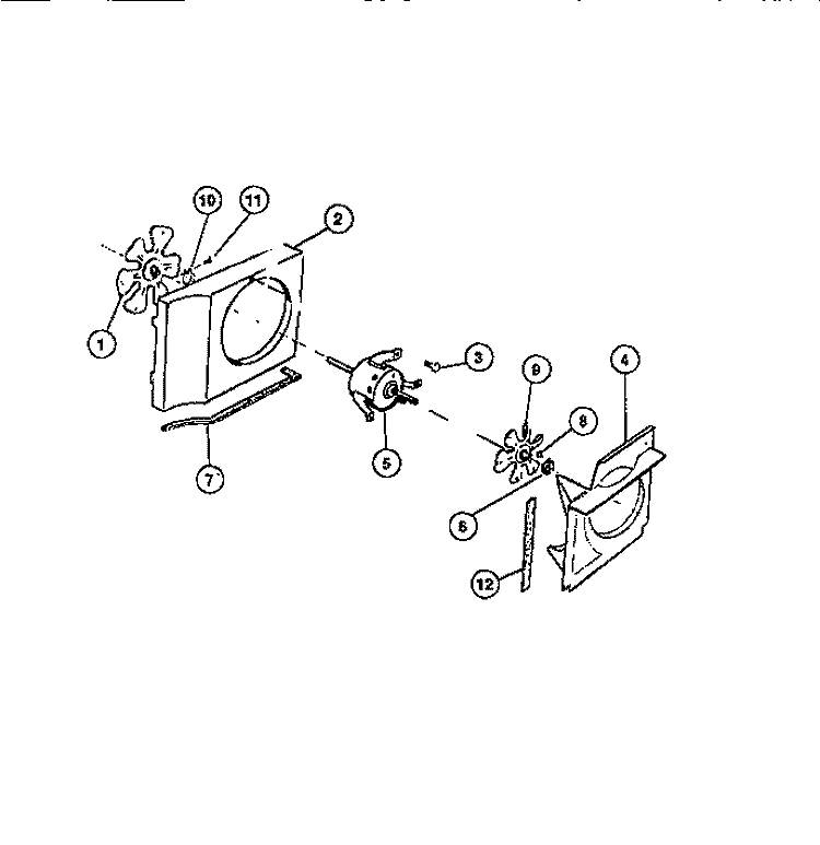 AIR HANDLING PARTS Diagram and Parts List for AC057N7A1  Frigidaire Air Conditioner