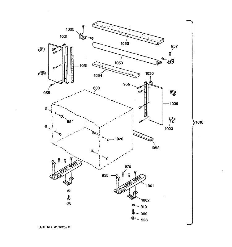 MOUNTING PARTS Diagram and Parts List for AJK06LHV3  General Electric Air Conditioner
