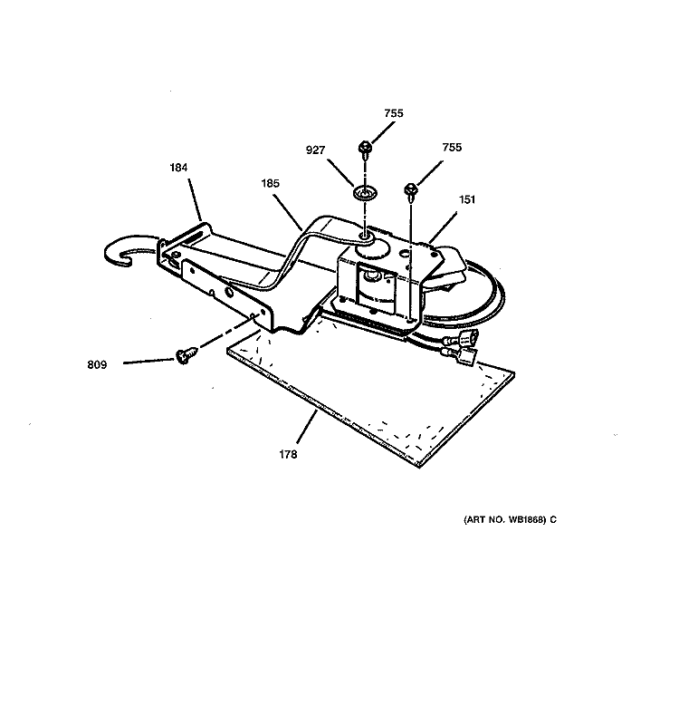 LOCK Diagram and Parts List for JSP39GS2WG  General Electric Range