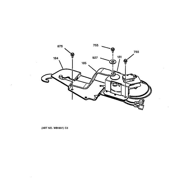 LOCK Diagram and Parts List for JTP56AW1AA  General Electric Wall Oven