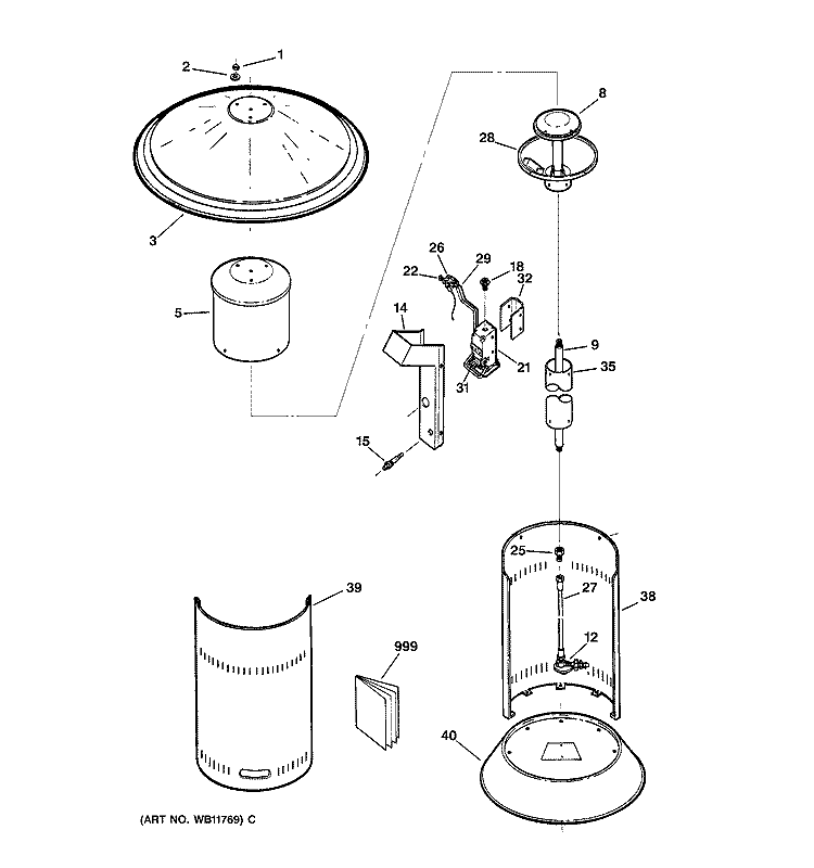 Section Diagram and Parts List for ZGH1LYSS  General Electric Range