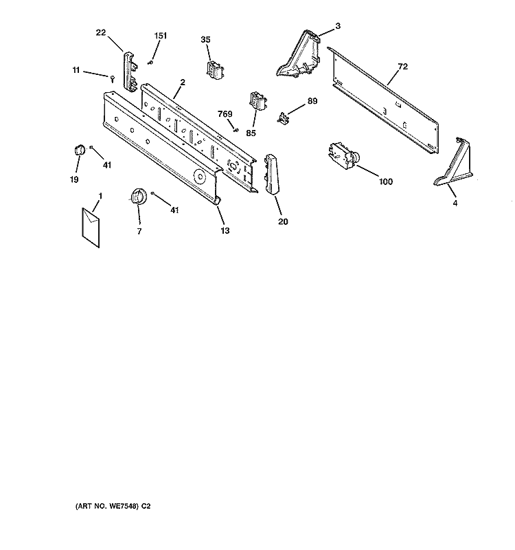CONTROL ASSEMBLY Diagram and Parts List for NJLR473GT0WW  Hotpoint Dryer