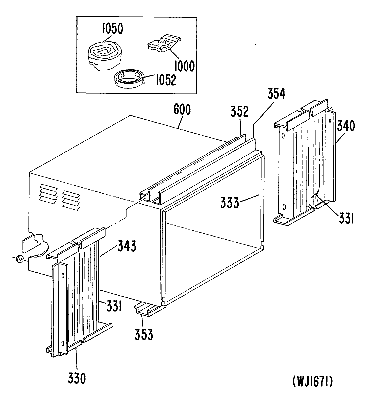 Section Diagram and Parts List for ACD21DAT1  General Electric Air Conditioner