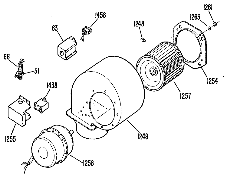 Section Diagram and Parts List for JXDV6601  General Electric Cooktop