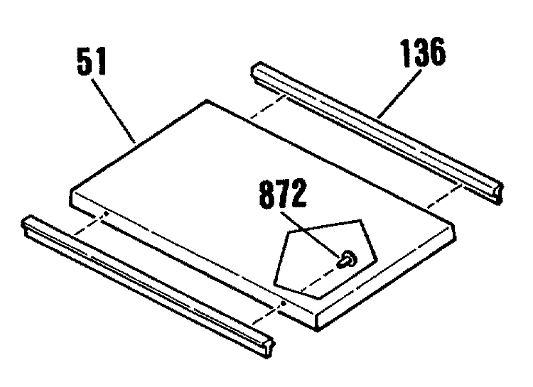 Section Diagram and Parts List for JXGM201  General Electric Cooktop