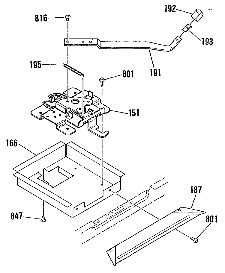 Section Diagram and Parts List for JHP63GN2  General Electric Range