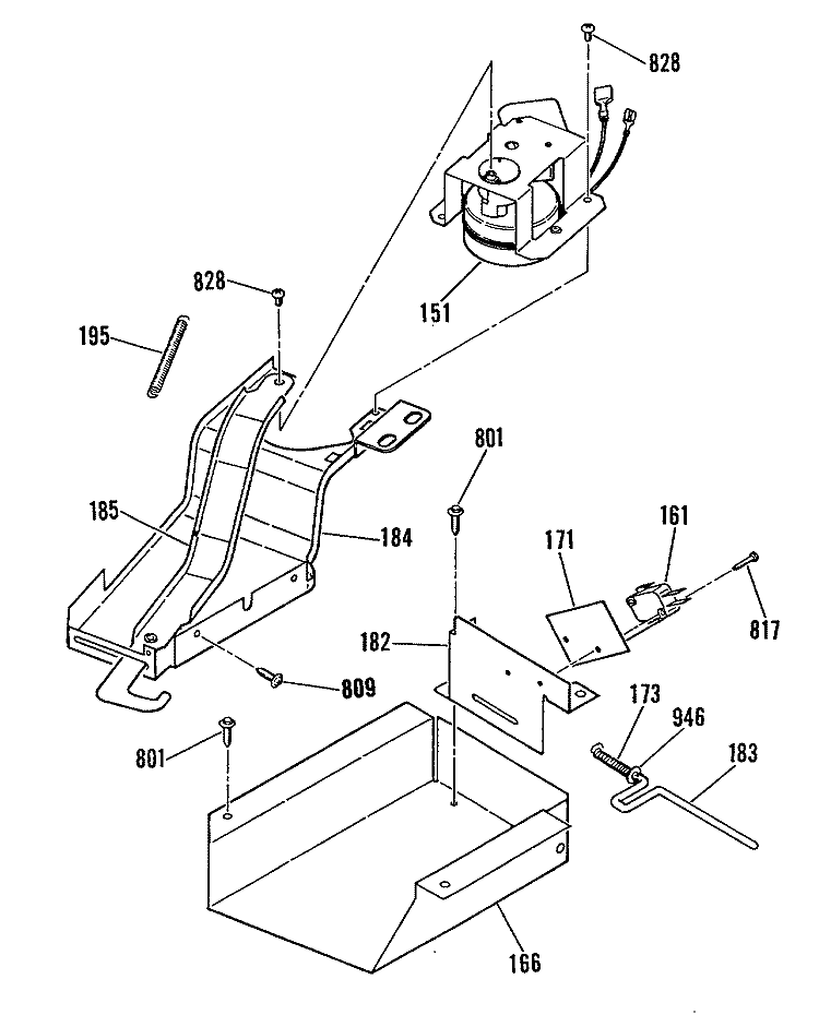 Section Diagram and Parts List for JGSP20GER2BG  General Electric Range