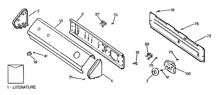 Section Diagram and Parts List for DDG5180RALWW  General Electric Dryer