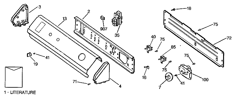 Section Diagram and Parts List for DDG7980RALWW  General Electric Dryer