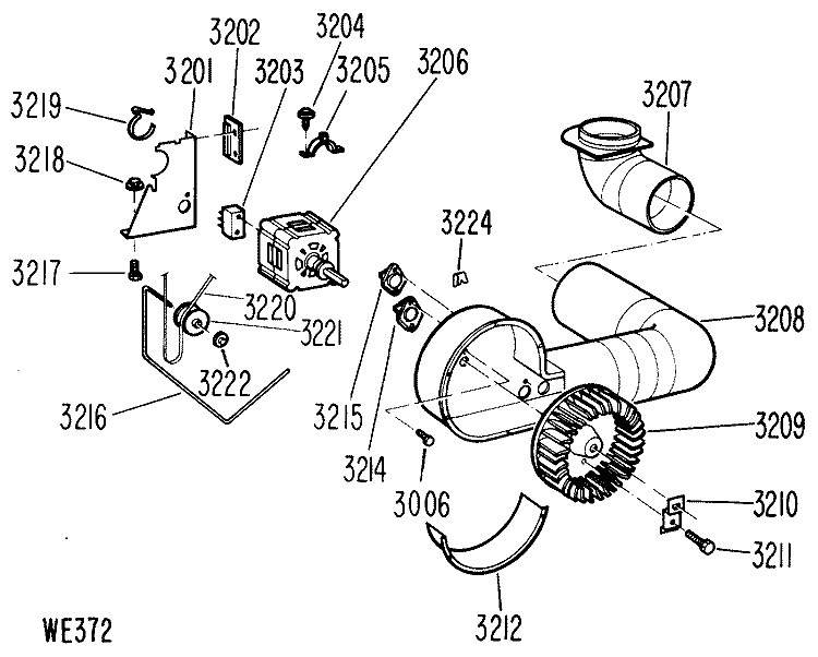 Section Diagram and Parts List for DDP1380SAM  General Electric Dryer