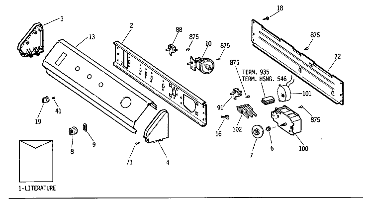 Section Diagram and Parts List for WWA7600SALAA  General Electric Washer