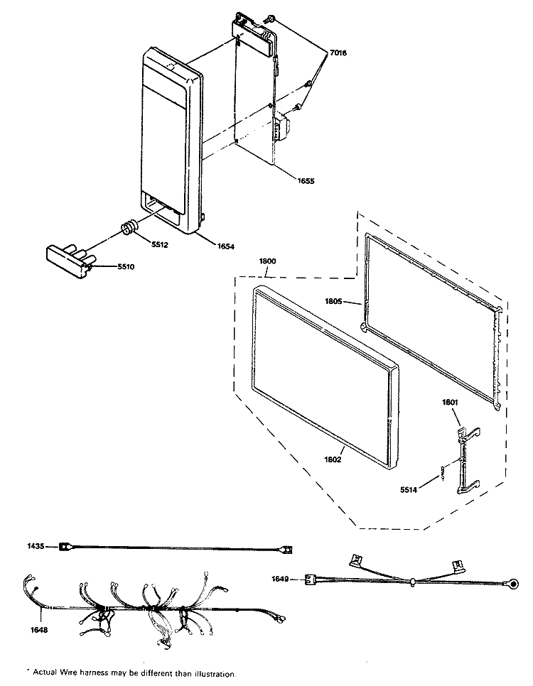 Section Diagram and Parts List for JE1250GV01  General Electric Microwave