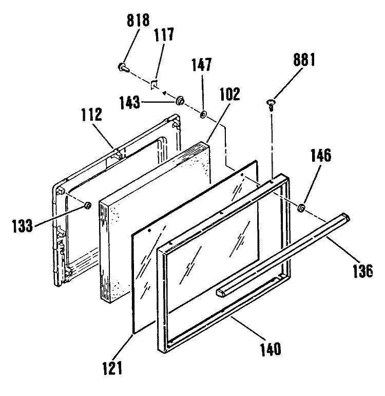 Section Diagram and Parts List for L3B130GL2  General Electric Range