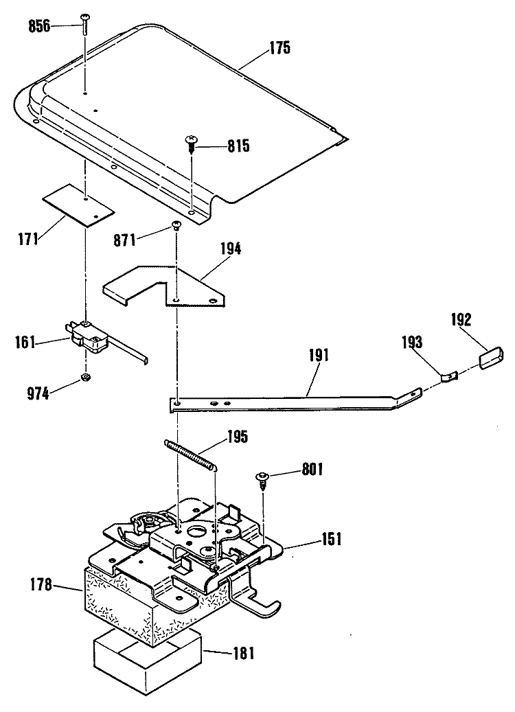 Section Diagram and Parts List for LEB316GR1WH  General Electric Range