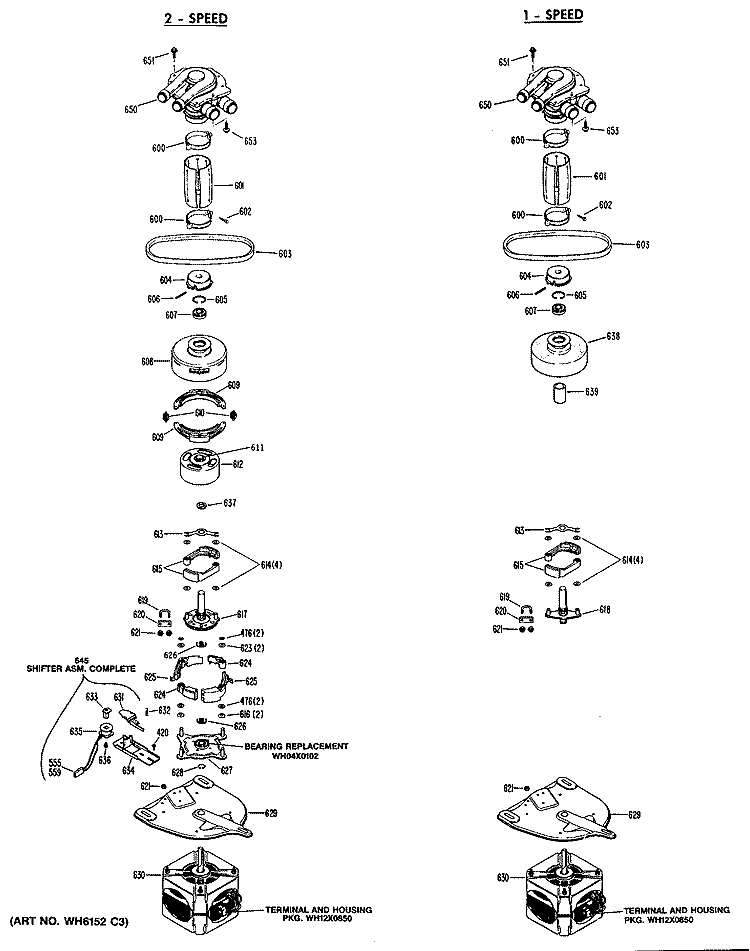 2 - SPEED Diagram and Parts List for WRW5705RBL  General Electric Washer