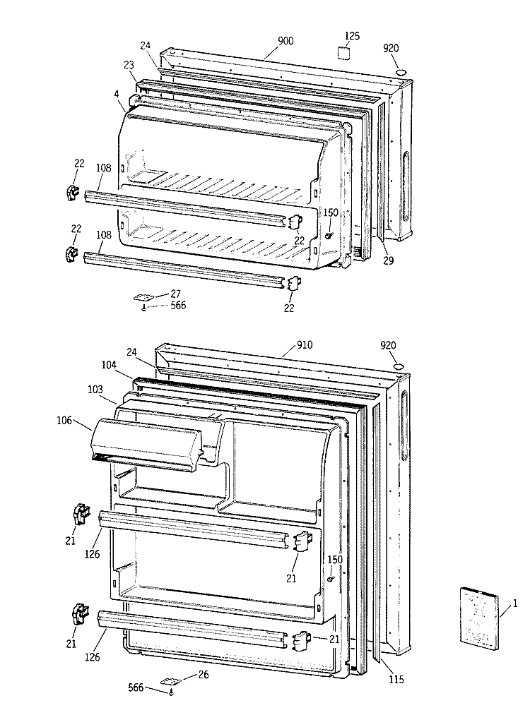 Section Diagram and Parts List for MTX16CYXKRWH  General Electric Refrigerator