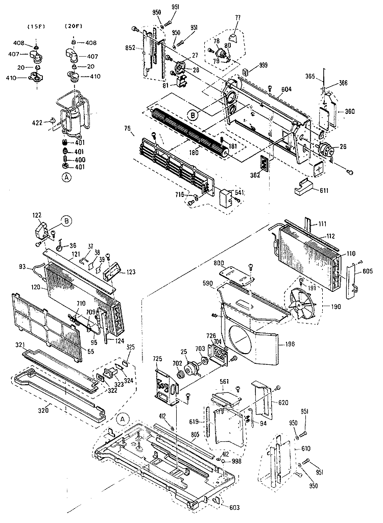 Section Diagram and Parts List for AZC706EDV4  General Electric Air Conditioner