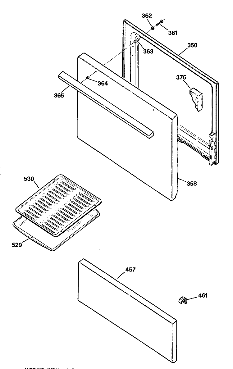 Section Diagram and Parts List for JBS034S2  General Electric Range