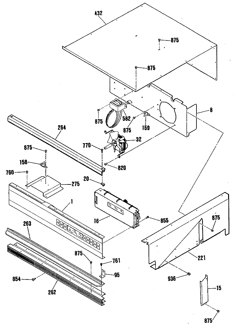 Section Diagram and Parts List for ZEK755WP3WG  General Electric Wall Oven