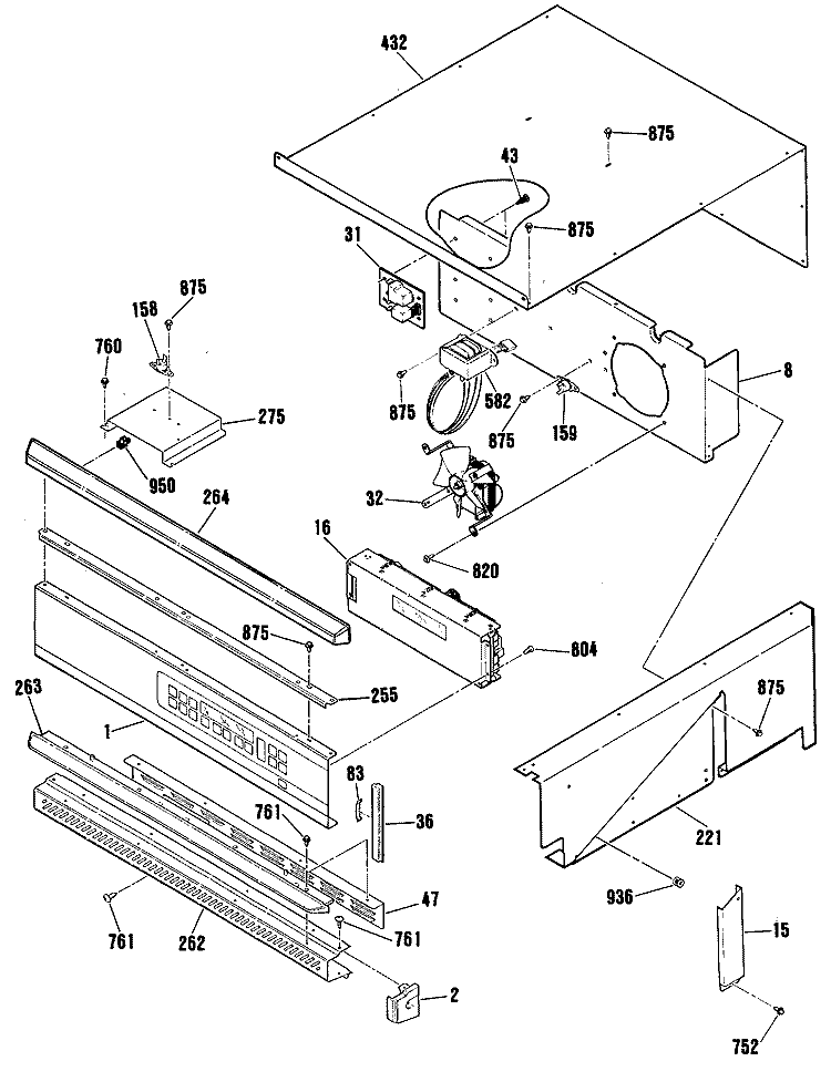 Section Diagram and Parts List for JKP56AT1AA  General Electric Wall Oven