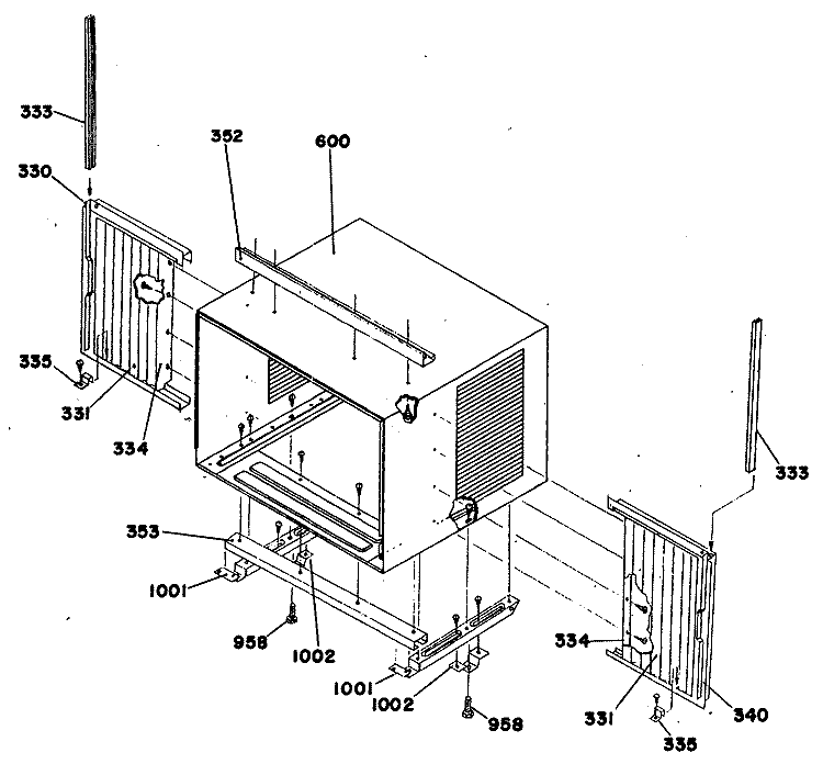 Section Diagram and Parts List for KSL06LAM1  Hotpoint Air Conditioner