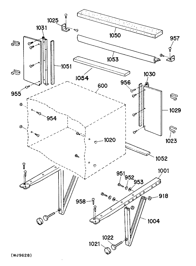 Section Diagram and Parts List for AWK18D1V1  General Electric Air Conditioner