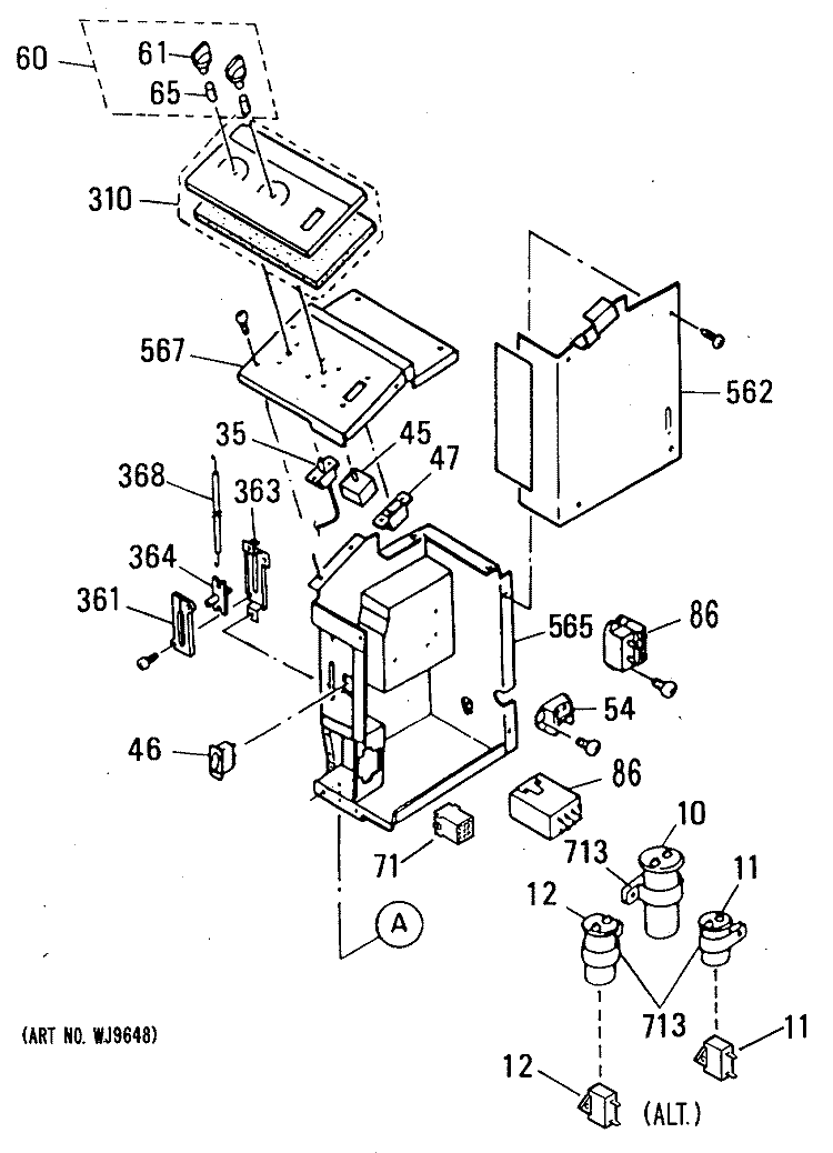 Section Diagram and Parts List for AZC206DBV2  General Electric Air Conditioner