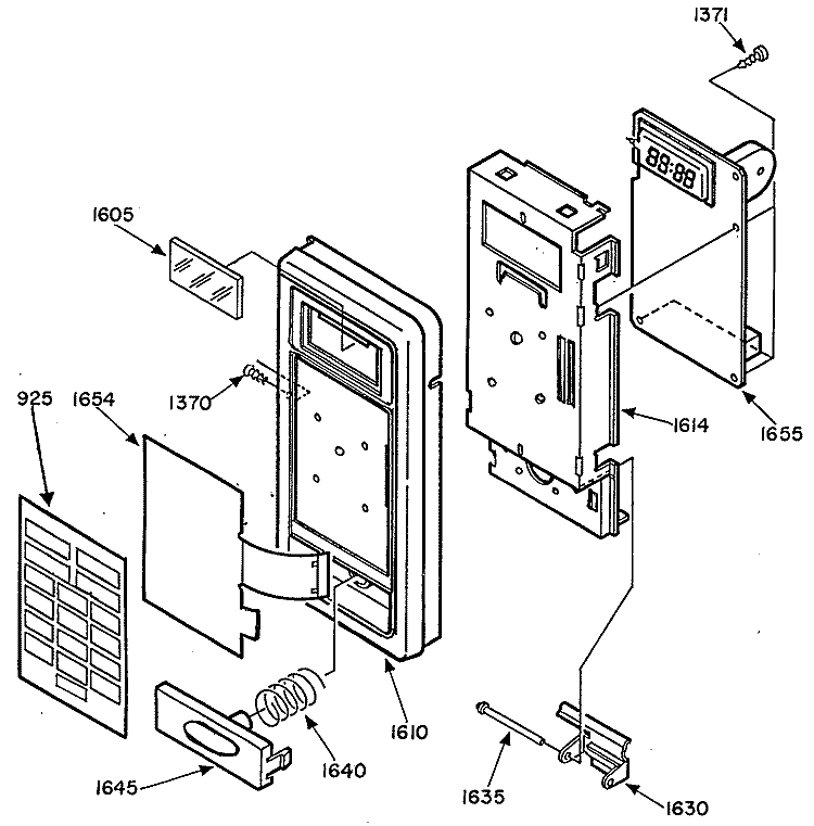 Section Diagram and Parts List for JE63T01  General Electric Microwave
