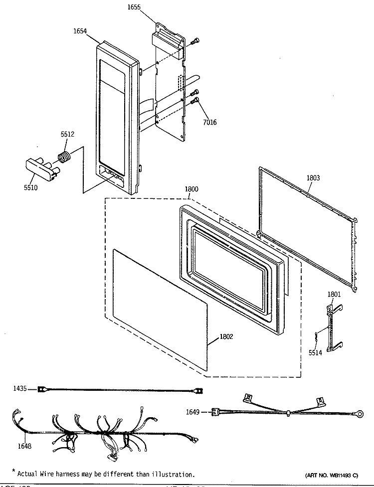 Section Diagram and Parts List for JE1236TWH01  General Electric Microwave