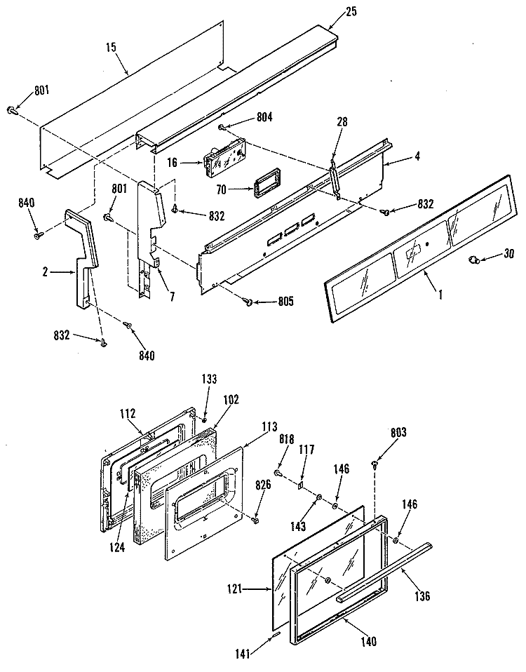Section Diagram and Parts List for JGBS15GEK5  General Electric Range