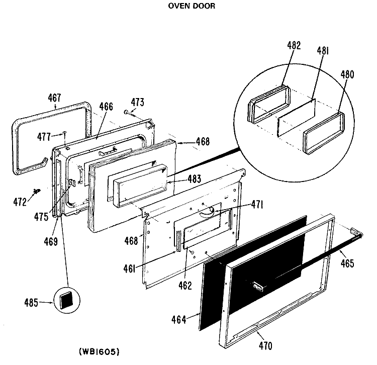 30" ELECTRIC IGNITION Diagram and Parts List for JGBP28GEL  General Electric Range