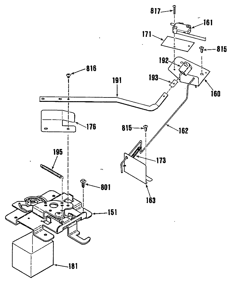 Section Diagram and Parts List for JB570GM3  General Electric Range