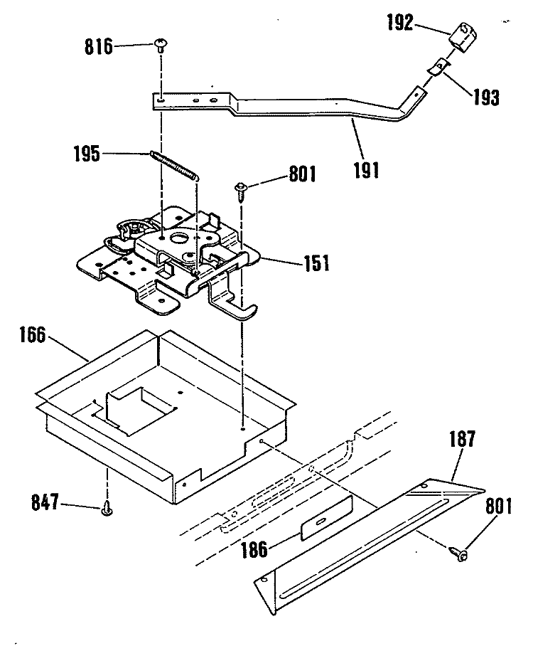 Section Diagram and Parts List for JSP50GN2  General Electric Range