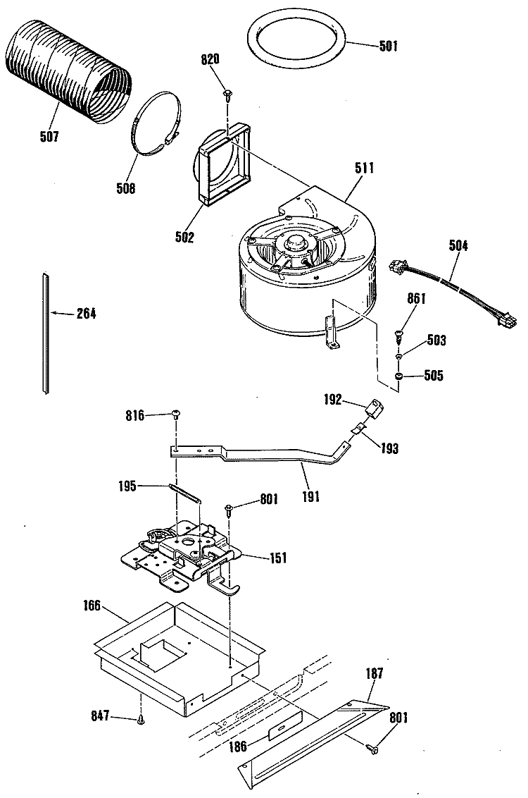 Section Diagram and Parts List for JSP62GN2  General Electric Range