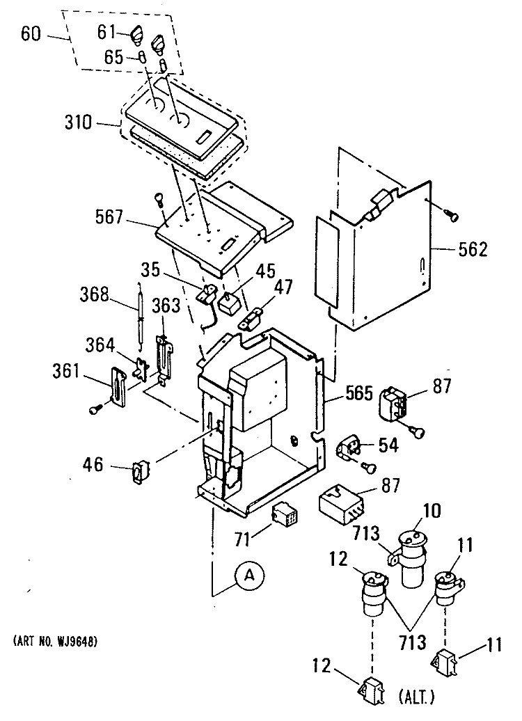 Section Diagram and Parts List for AZC206DBV3  General Electric Air Conditioner