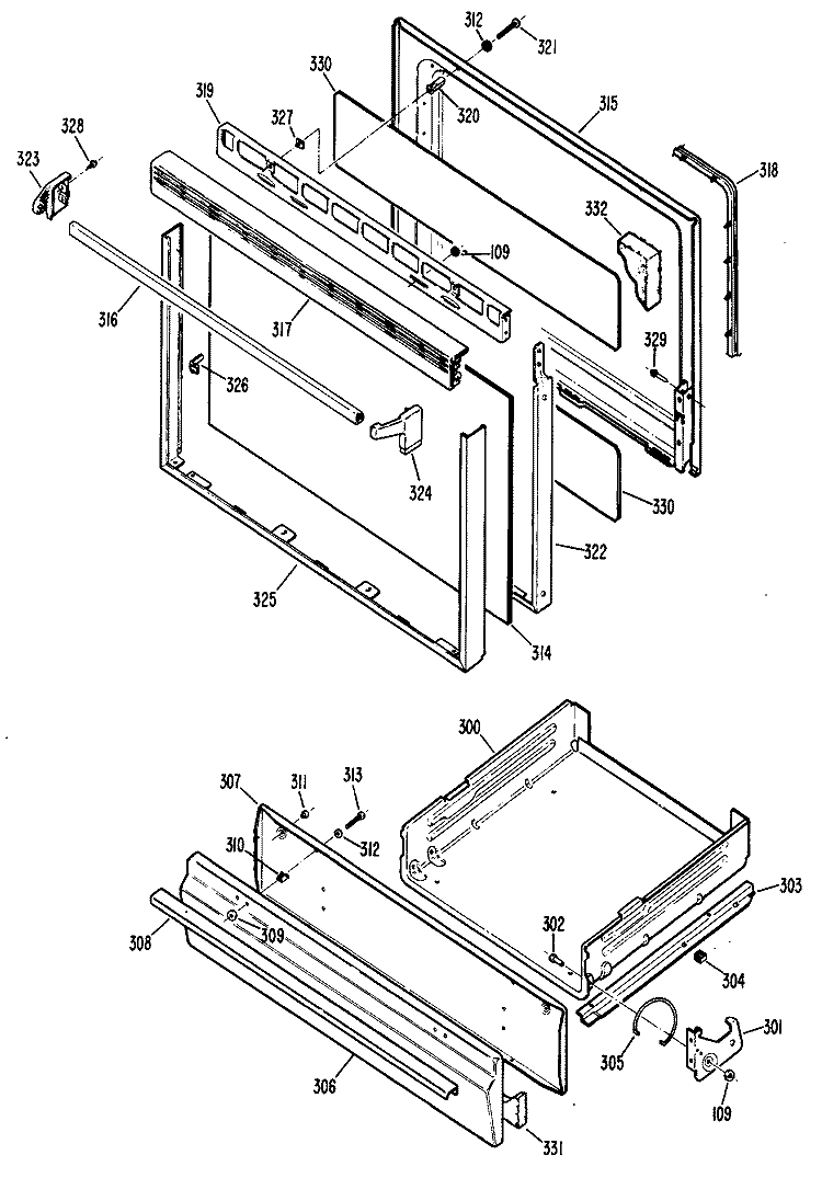 Section Diagram and Parts List for JGBS12GEN2  General Electric Range