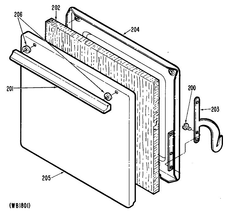Section Diagram and Parts List for JGAS02EN4  General Electric Range