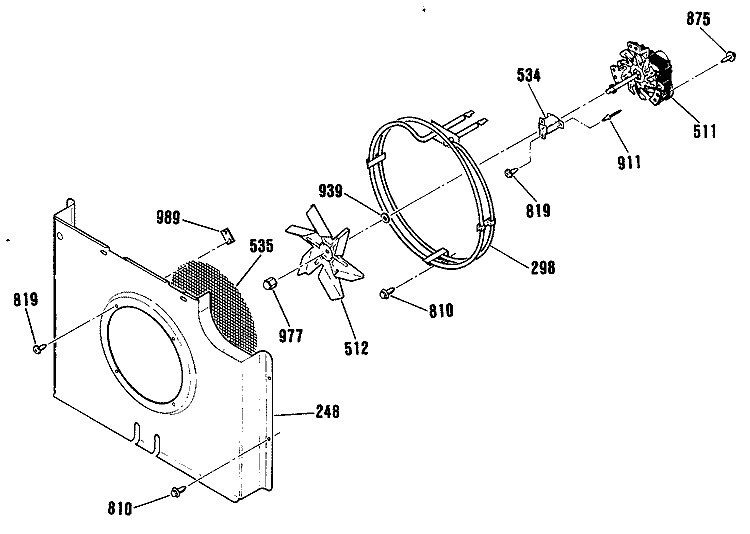 Section Diagram and Parts List for JKP17WP1WG  General Electric Wall Oven