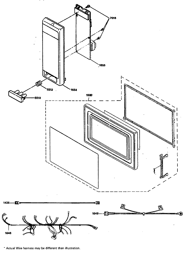 Section Diagram and Parts List for JE1238TWH01  General Electric Microwave