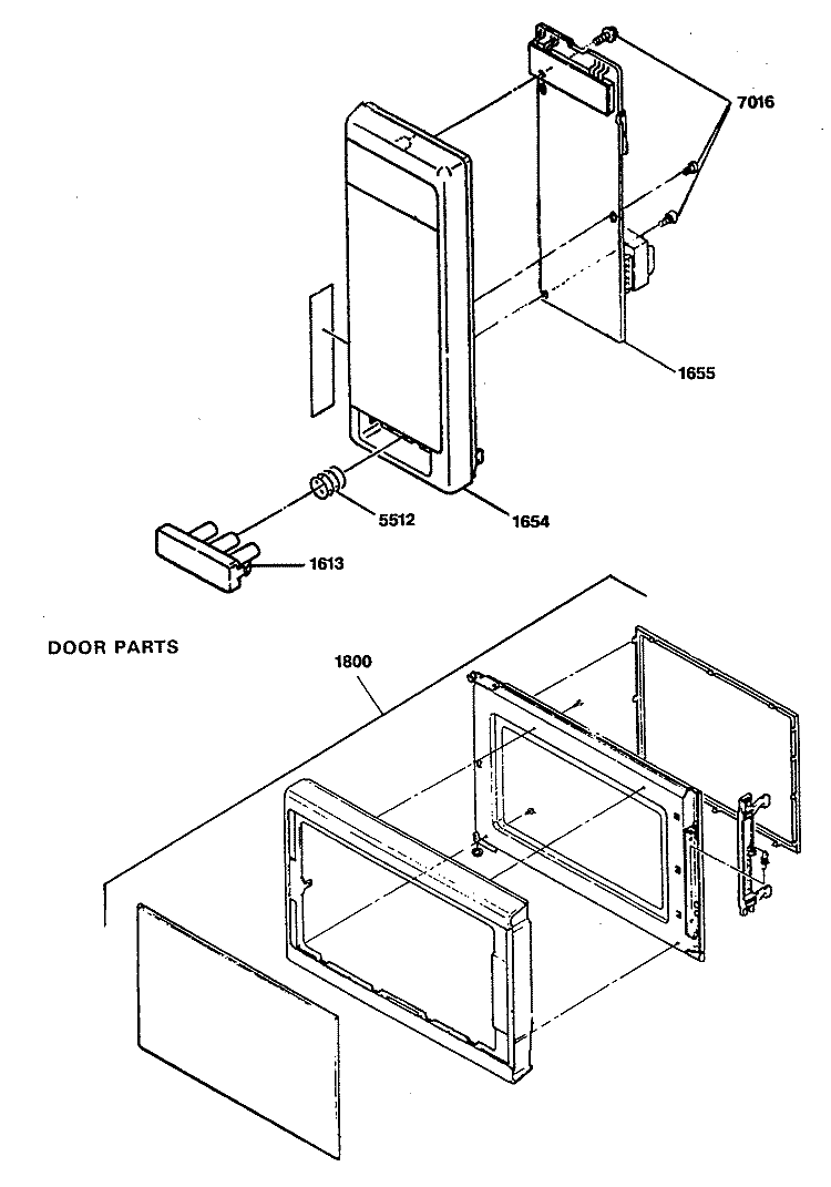 Section Diagram and Parts List for JE925T01  General Electric Microwave